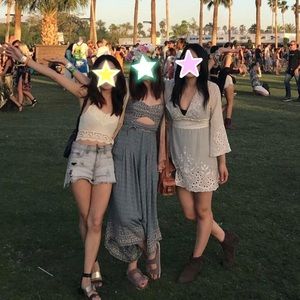 Free people festival tie back bell bottom jumpsuit